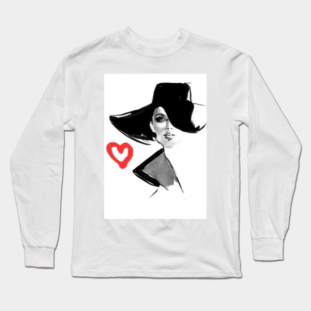 Fashionable woman Long Sleeve T-Shirt by LauraGomez